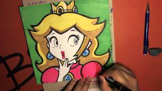 Pop Art Drawing - Princess Peach Toadstool Bleebo Art