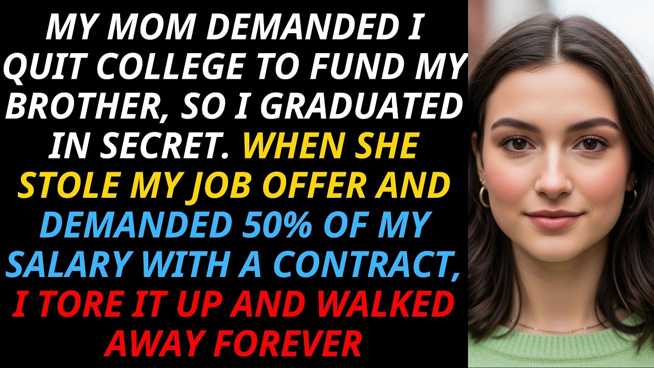Mom Made Me Quit College for Brother—So I Graduated in Secret and Tore Up Her Greedy Contract