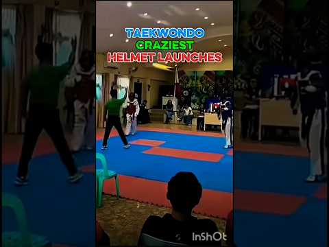 Taekwondo Craziest Helmet Launches: #shorts #trending #taekwondofight