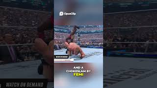 Brock Lesnar SHOCKED! Femi's Chokeslam Puts Down The Beast #shorts