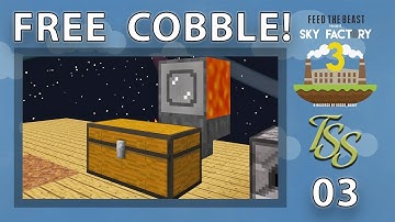 Minecraft : Sky Factory 3 : #3 - QUICK COBBLESTONE GENERATOR [4K]