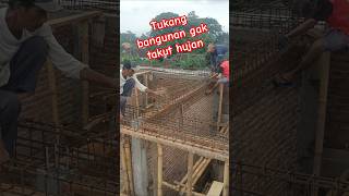 Construction workers are not afraid of rain #rain #construction #realestate #asmr #home #house