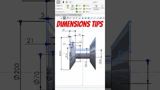 Solidworks dimensions tips 😃 #shorts #ytshorts #solidworkstips #malviyacadsolution