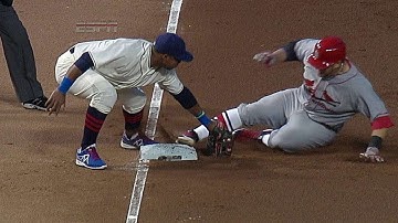 Adams hits RBI double, takes third on throw