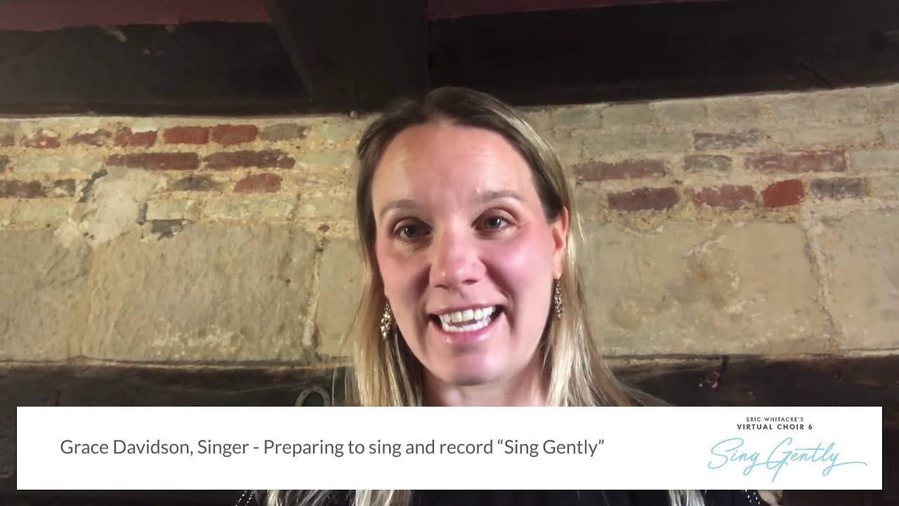 Grace Davidson, Singer Preparing to sing and record “Sing Gently
