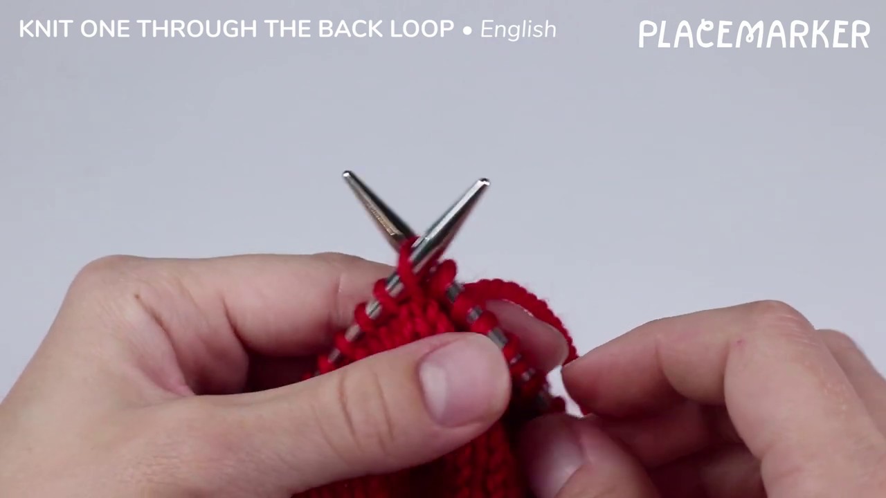 Knit One Through the Back Loop - English Style - Knitting Tutorial