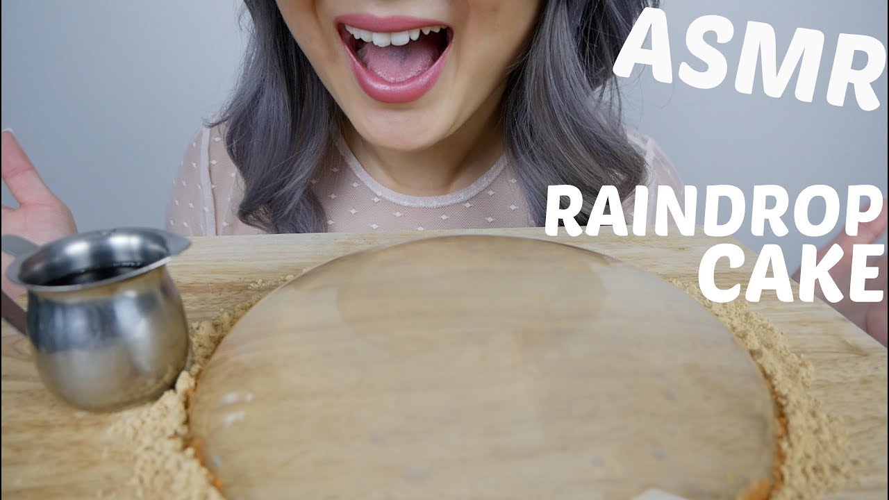 Giant RAINDROP CAKE | ASMR * Satisfying NO Talking Eating Sounds | N.E Let's Eat