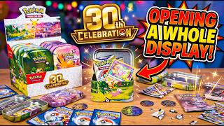 Opening a mini tin display of Pokemon 30th Celebration News