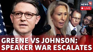 Speaker Johnson LIVE | GOP 'Rebels' Declares War On Johnson | Marjorie Greene Vs Johnson | N18L