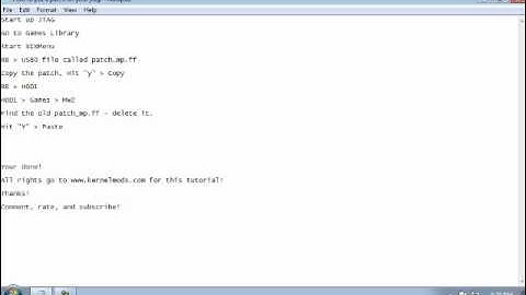 How to put a patch on your JTAG