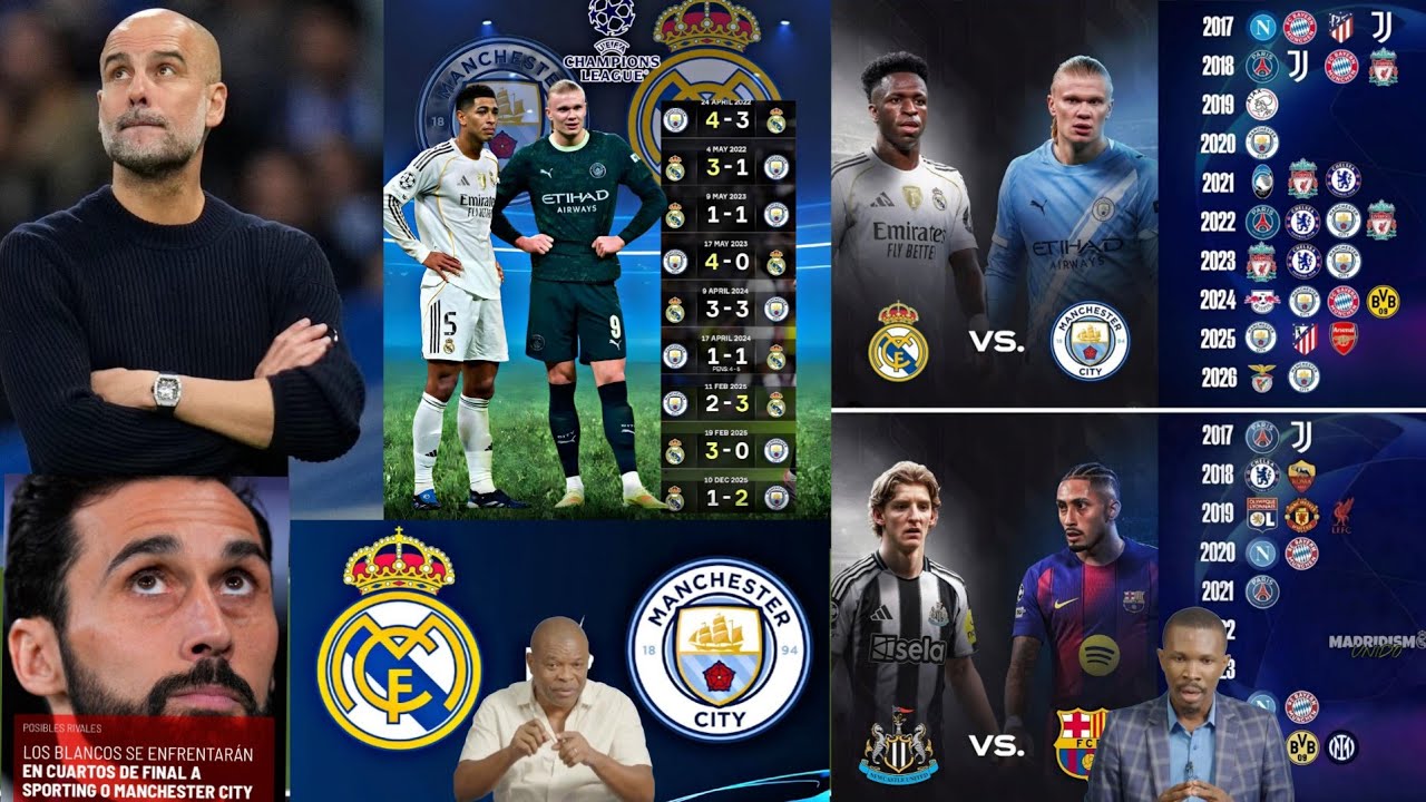 Rudy sou Real Madrid vs Manchester city full time/new castle vs Barcelona/arbeloa nan Cho klop tupre