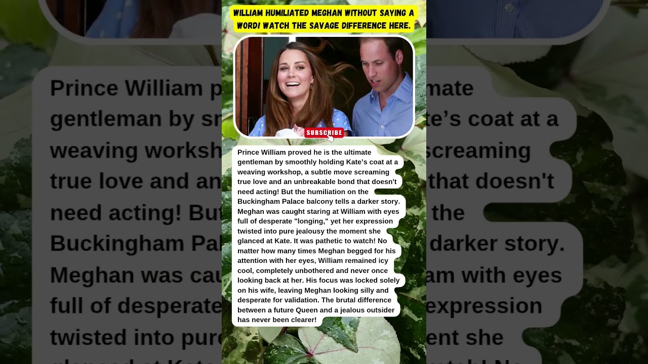 WILLIAM’S BRUTAL SNUB CRUSHES MEGHAN! 😱🔥 