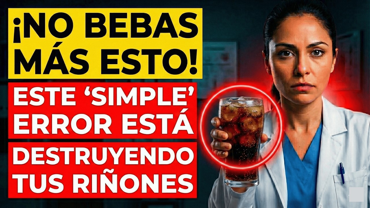 ¡NO bebas más esto! El error fatal que está destruyendo tu riñón ahora mismo