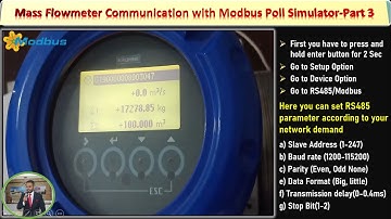 Mass flow meter Modbus communication with ModbusPoll Software Part 3: Modbus Practical Example
