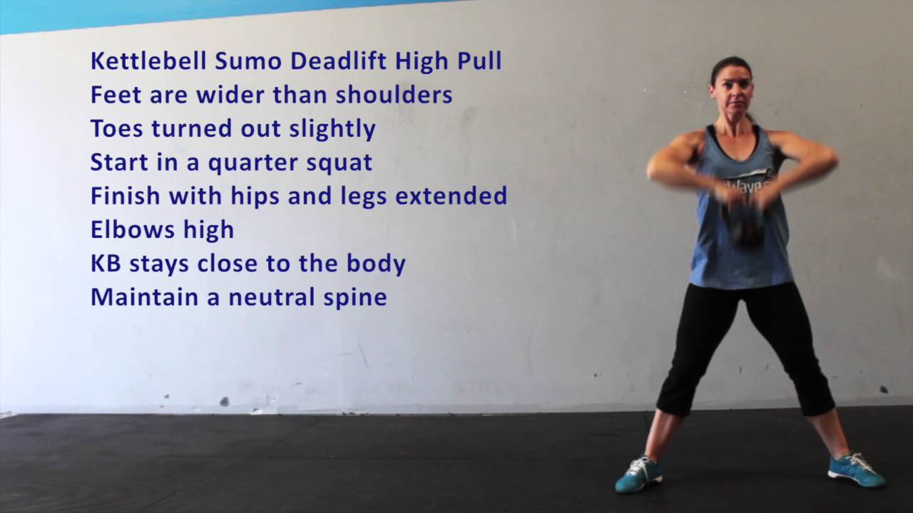 Kettlebell Sumo Deadlift High Pull Blue Wave YouTube