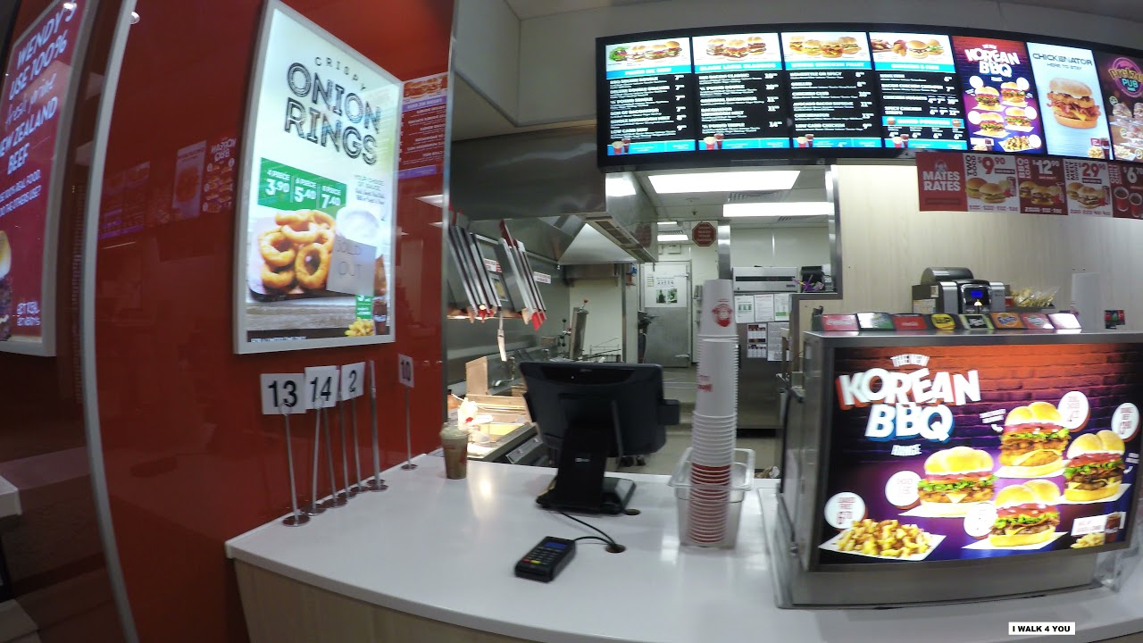4K |  Wendy's New Zealand | Korean BBQ Burger | Queen Street | Auckland I walk for you