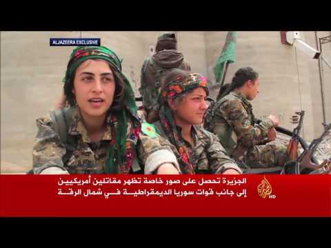 صور للجزيرة ترصد مقاتلين أميركيين شمال الرقة