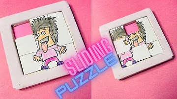 How to Make Sliding Puzzle at Home || Cardboard Sliding Puzzle || puzzle Game