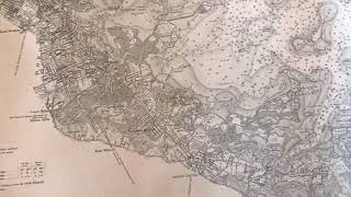 Boston MA 1904 Nautical coast chart USCGS heavy paper old map huge