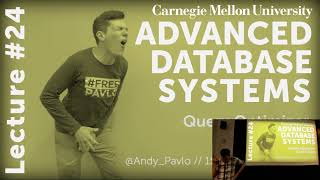 Famous CMU Advanced Database Systems - 24 Query Optimizer Cost Models (Spring 2019) Profile