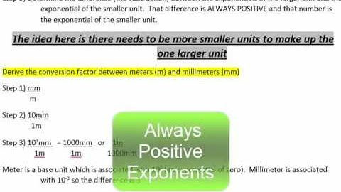 Metric System & Metric-to-Metric Conversion Factors