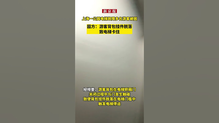 上海一公园电梯故障多名游客被困，园方：游客背包挂件脱落致电梯卡住