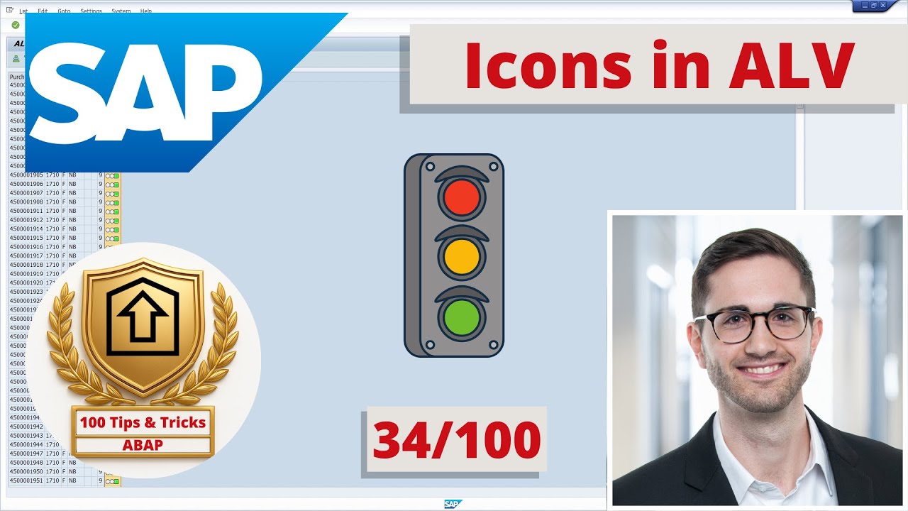 Use Icons in ALV Grid Control in ABAP | ABAP Tip #34 - YouTube