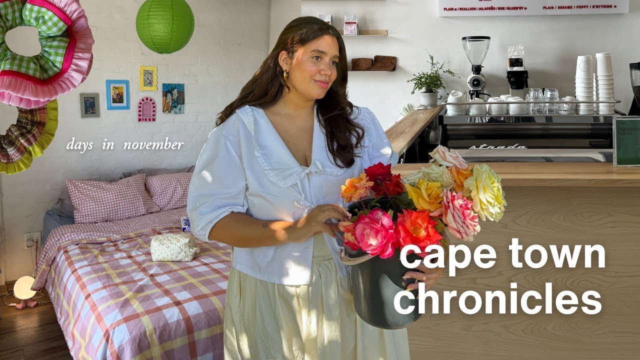 cape town VLOG | rose picking, thrifting, birthday brunch, cute cafes + something special!