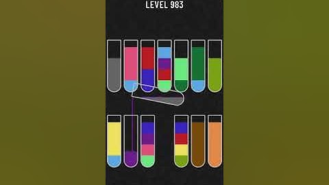 Water Sort Puzzle   level 983 Mobile Cell Phone Game Walkthrough Android / Apple