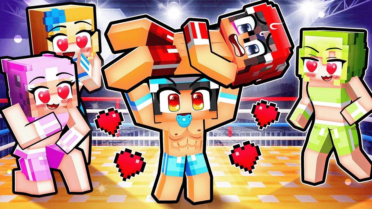 Playing as a Baby WWE Superstar to Rizz Girls in Minecraft!