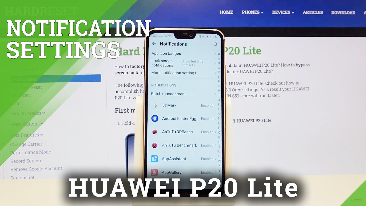 How to Personalize Notifications in HUAWEI P20 Lite – Customize  Notifications - YouTube