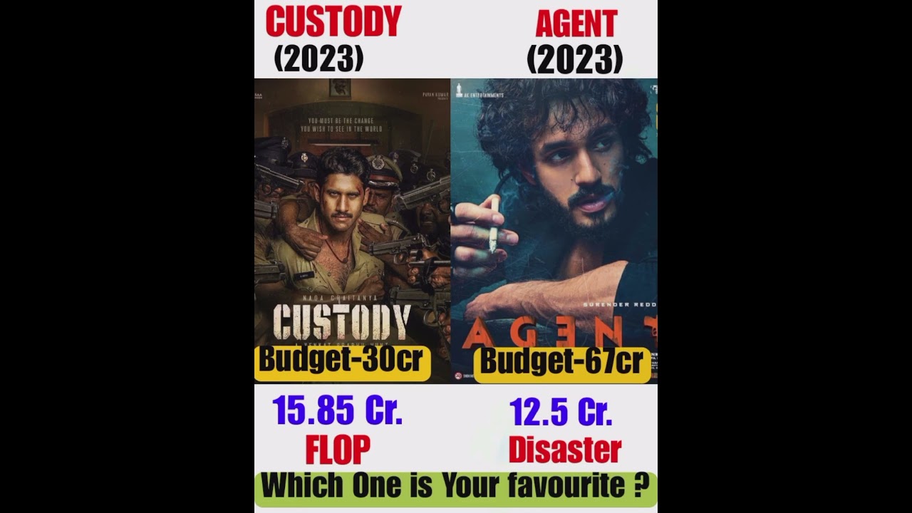 Custody vs AGENT Movie Comparison 💥💥❤️ Budget box-office 