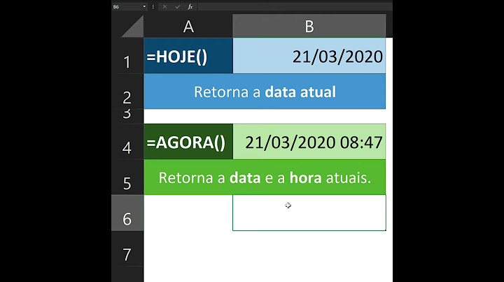 Descobrindo a Data e Hora Atuais com as Funções HOJE e AGORA