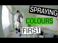 How to spray two colours  bedroom transformation time lapse