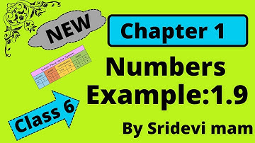 6th maths Term 1 Chapter 1(Numbers)example 1.9TN samacheer class 6 by sridevi mam explained in Tamil