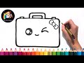 Teach drawing for kids - how to paint a wallet easily