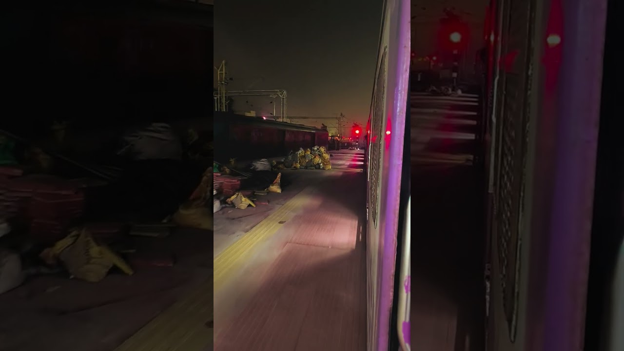 Local train is Departure on platform no 5 at Santragachi Station 