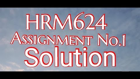 HRM624 | Assignment No.1 of HRM624 Spring 2020