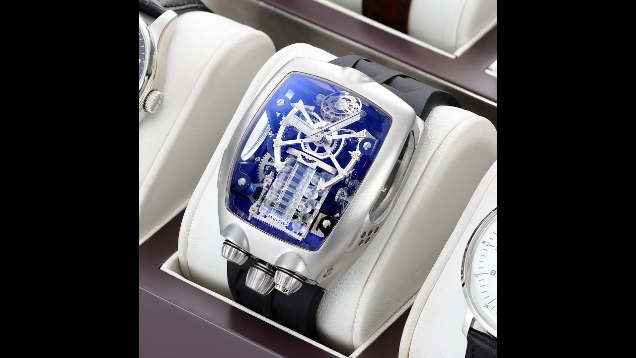 Fm666 Frame FEICE Automatic Watch FM666 - Supercar elements - YouTube