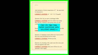 FDNY Z51 RMO FINAL PAPER QUESTIONS WITH SOLUTIONS GRADED A video