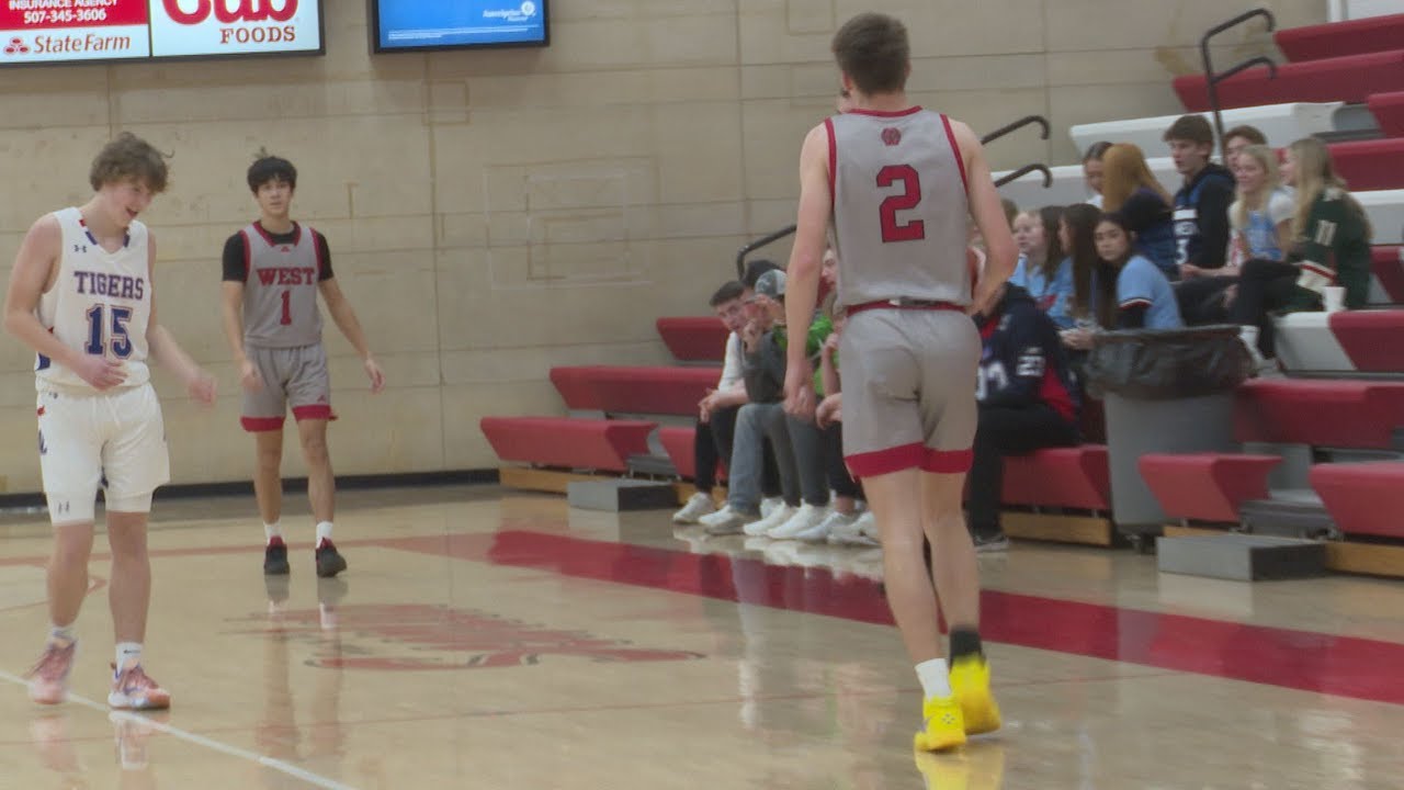 Mankato West wins 110-46. Scarlets’ Landon Dimler sets a new school record finishing the night wi...