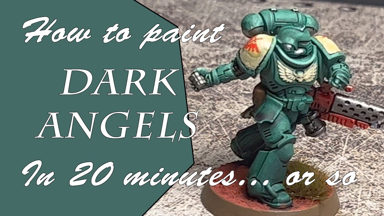 How to paint Dark Angels Space Marine FAST and EASY YouTube