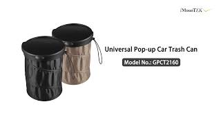GPCT2160 -  Universal Car Trash Can Portable Car Garbage Bin Foldable Pop-up Can w/ Cover Leak Proof