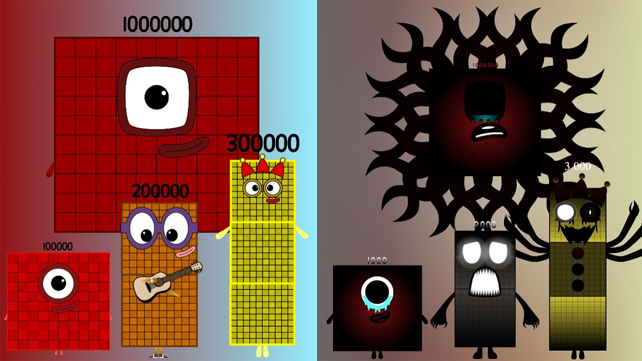UBD vs NORMAL ! Uncannyblock Band Different Thousands &  Numberblocks Band Remake ( 1K - 1M)