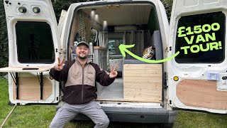 LOOK WHAT WE BUILT FOR £1500! | VAN TOUR | SELF BUILD | VAN CONVERSION