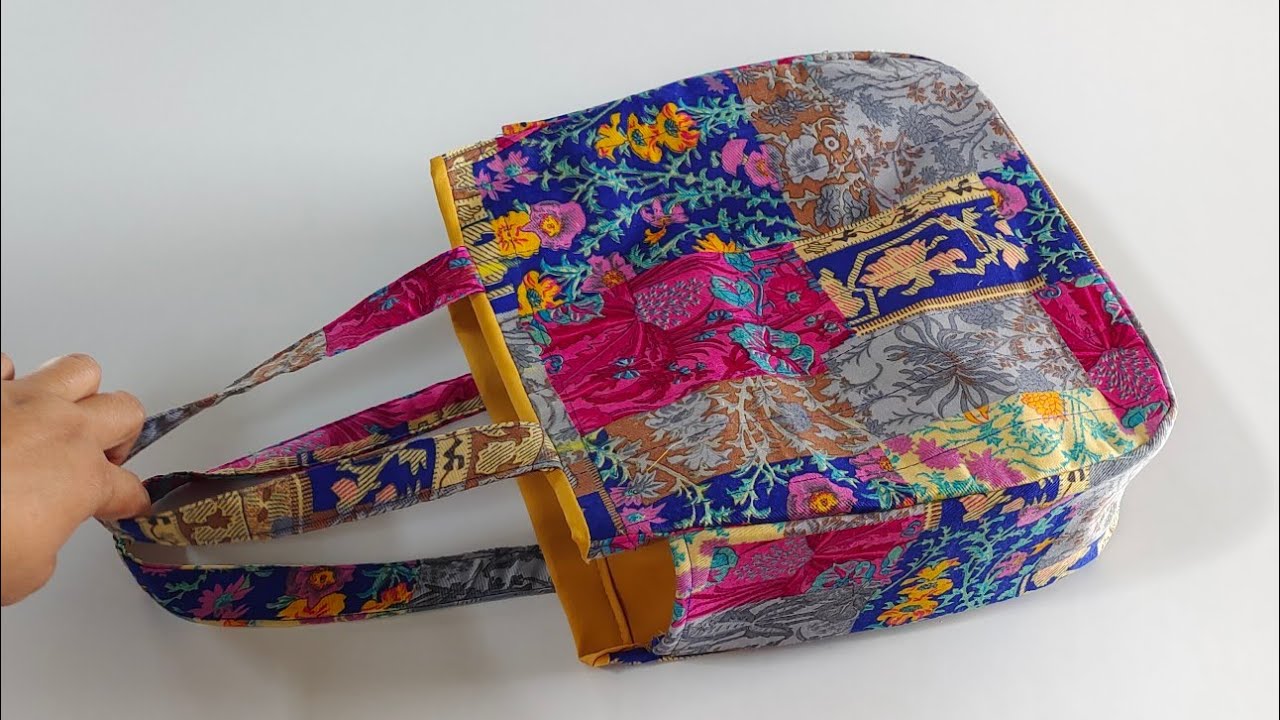 WOW - ब्यूटीफुल आईडिया देखिऐगा जरूर || DIY zipper handbag cutting and stitching at home/ bag making