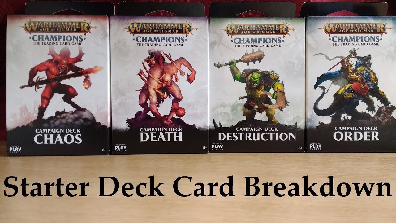 Starter Deck Rarity Distribution for Warhammer Age of Sigmar Champions TCG CCG - YouTube