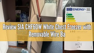 Review SIA CHF60W White Chest Freezer with Removable Wire Basket, 53L Slimline Compact Freestanding