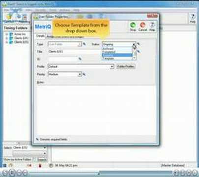 MetriQ Hands Free Timesheets: Creating a New Folder Template