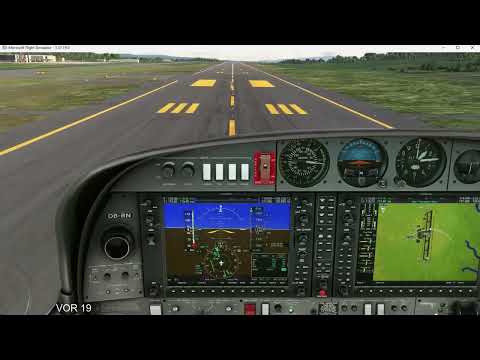DA42 RJSF VOR Rwy19 from MAHOK